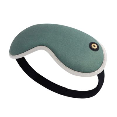 BINOXY Electric USB Heated Eye Mask Warm Night Blindfold Shading Eyepatch Light Blocking Hot Compress Eye Cover for Office Travel School (Color : Green, Size : 20 * 9cm)