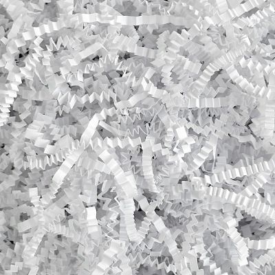 1LB Crinkle Cut Paper Shred Filler for Gift Box Bag and Basket On Holidays (White)