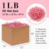 Corlcol 1LB Crinkle Paper Shred Filler for Gift Box On Mother's Day(Pink) view 2