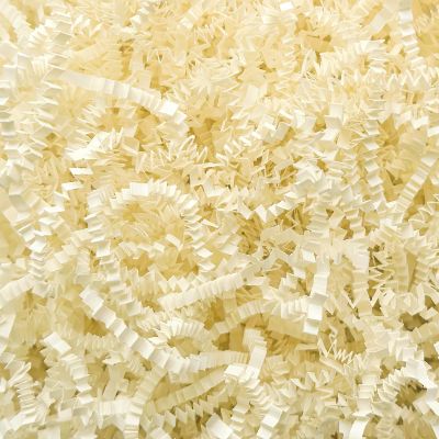 Corlcol 1LB Crinkle Cut Paper Shred Filler for Gift Box Bag and Basket On Holidays(Beige)