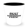 Appreciation Oral surgeon Gifts, Best Oral Surgeon Ever, Graduation Gifts, Shot Glass For Oral surgeon from Boss, Dental care, Oral health, Toothbrush, Toothpaste, Dentist, Floss view 1