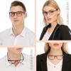 AQWANO 2 Pack Reading Glasses for Women Men Neck Hanging Blue Light Block Durable Flexible TR90 Ultra-light Readers Anti Glare, 2.25 view 3