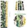 100 pcs Mixed Themed Party Paper Straws, Decorative Green Grey Yellow Camouflage Camo Military Picnic BBQ Hunter Juice Coffee Bar Drinking Straws, Safari Wedding Cake Pop Sticks (Hunting Camo) view 3