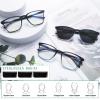 COJWIS 3 packs Progressive Multifocus Reading Glasses for Women Men UV Protection Contains Multifocal Sunglasses with Spring Hinge (3 Mix Color, 2.25, multiplier_x) view 2