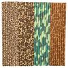 100 pcs Mixed Themed Party Paper Straws, Jungle Safari Camo Green Camouflage Brown Giraffe Cheetah Leopard Animal Print Picnic BBQ Drinking Straws, Cute Forest Cake Pop Sticks (Gone Hunting) view 1