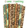 100 pcs Mixed Themed Party Paper Straws, Jungle Safari Camo Green Camouflage Brown Giraffe Cheetah Leopard Animal Print Picnic BBQ Drinking Straws, Cute Forest Cake Pop Sticks (Gone Hunting) view 2