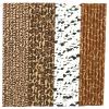 100 pcs Mixed Theme Party Paper Straws, Jungle Zoo Animal Print Brown Giraffe Picnic Leopard Cheetah Zebra Picnic BBQ Bar Drinking Straws, Cute Birthday Wedding Cake Pop Sticks (Wild Safari) view 1