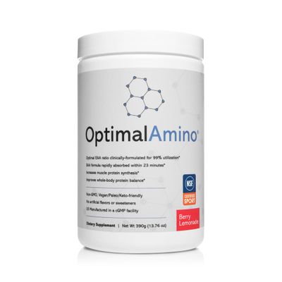 OptimalAmino Best Pre/Post Workout Recovery Drink, 99% Utilization Essential Amino Acid Supplement, NSF Certified for Sport Certified