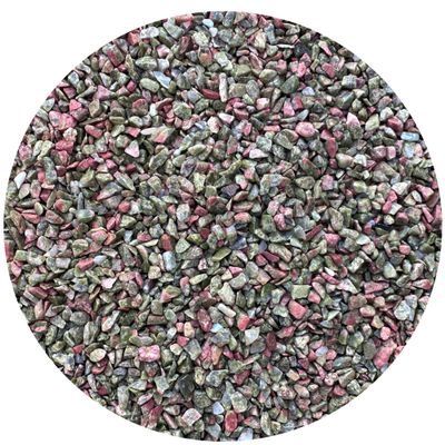 Wholesale Natural Semi Tumbled Unakite Gemstone Chips, Crushed Mini Crystals, Undrilled Crystal Chips (Unakite, 1 Pound)