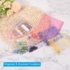 PATIKIL Moon Star Printed Organza Bags, 50 Pcs 4.72x3.5 Inch Drawstring Mini Pouches Favor Gift Candy Jewelry Bags for Christmas Thanksgiving Festival Party Wedding, Sky Blue view 3