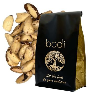 bodi : Brazil Nuts Roasted Un-Salted | 4oz to 5lb | 100% Pure Natural Hand Crafted (4 oz)