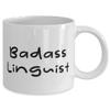 Linguist Gifts For Coworkers, Badass Linguist, Unique Linguist 11oz 15oz Mug, Cup From Friends, Linguist mug, Linguist coffee mug, Linguist tea mug, Linguist 15 oz mug, Linguist 11 oz mug view 2