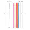 25pcs reusable straws, 9 inch, hard plastic straws, 16oz -30oz large cup straws colored with cleaning brush, BPA-free (25 solid color blends +1 straw brush, 7.3 * 230mm/0.28 * 9 inches view 4