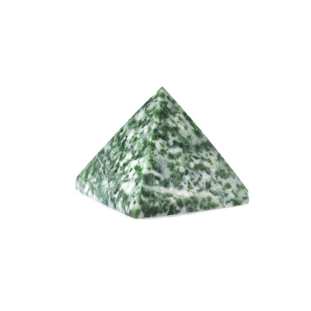 AtkitS 1PC Natural Crystal QingHai Jade Pyramid Quartz Healing Energy Stone Reiki Crystal Tower Home Decoration Crafts Gift