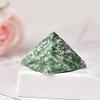 AtkitS 1PC Natural Crystal QingHai Jade Pyramid Quartz Healing Energy Stone Reiki Crystal Tower Home Decoration Crafts Gift view 2