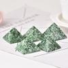 AtkitS 1PC Natural Crystal QingHai Jade Pyramid Quartz Healing Energy Stone Reiki Crystal Tower Home Decoration Crafts Gift view 3