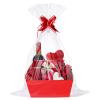 6Set Valentine's Day Baskets for Gifts Empty - Sturdy Kraft Gift Basket Kit, with Cellophane Wrap and Pull Bows for Anniversary Wedding Holiday Celebration Gift Wrapping, Red view 1