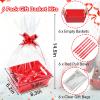 6Set Valentine's Day Baskets for Gifts Empty - Sturdy Kraft Gift Basket Kit, with Cellophane Wrap and Pull Bows for Anniversary Wedding Holiday Celebration Gift Wrapping, Red view 3
