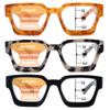 LOVIVY 3 Pack Progressive Reading Glasses for Women Men Retro Square Multifocus Readers Blue Light Computer Glasses view 2