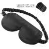 ALASKA BEAR Sleep Mask with Silk-Covered Headband for Hair Care, Silk Eye Mask Comfortable Scrunchy Band Over Ears (Built-in Contour Insert, Luxury 22 Momme) view 3