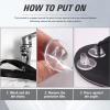 5 Pairs Clear Silicone Gel Sandal Thong Toe Protectors Flip Flops Toe Guard Cushions Anti-Skid Forefoot Pads Smooth for Men and Women 4x3.5cm view 4