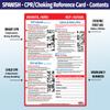 10 PACK: Infant and Child CPR/Choking First Aid in SPANISH - Laminated Card with Magnets - 8.5 x 11 in. view 3