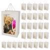30 Pack White Gift Bag with Clear Window, 13.4 x 9.4 x 5.5 Inch Clear Bouquet Gift Bags with Handle, Empty Paper Tote Flower Shopping Bags for Wedding, Valentines, Bridal Shower, Festivals Party view 1