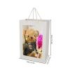 30 Pack White Gift Bag with Clear Window, 13.4 x 9.4 x 5.5 Inch Clear Bouquet Gift Bags with Handle, Empty Paper Tote Flower Shopping Bags for Wedding, Valentines, Bridal Shower, Festivals Party view 2