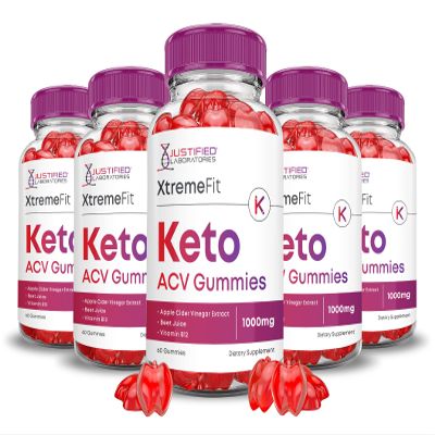 (5 Pack) Xtreme Fit Keto ACV Gummies Advanced Formula 1000MG XtremeFit Keto Gummies Apple Cider Vinegar Formulated with Pomegranate Beet Juice Powder B12 Vegan Non GMO 300 Gummys