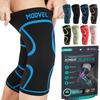 Modvel Knee Braces for Knee Pain Women & Men - 2 Pack Knee Brace for Knee Pain Set, Knee Brace Compression Sleeve, Knee Support for Knee Pain Meniscus Tear, ACL & Arthritis Pain Relief,Blue M view 1