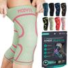Modvel Knee Braces for Knee Pain Women & Men - 2 Pack Knee Brace for Knee Pain Set, Knee Brace Compression Sleeve, Knee Support for Knee Pain Meniscus Tear, ACL & Arthritis Pain Relief,Cream/Pink XL view 1