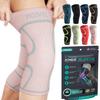 Modvel Knee Braces for Knee Pain Women & Men - 2 Pack Knee Brace for Knee Pain Set, Knee Brace Compression Sleeve, Knee Support for Knee Pain Meniscus Tear, ACL & Arthritis Pain Relief,Pink XXL view 1