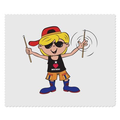 Azeeda 2 x 'Drummer boy' Microfibre Lens/Glasses Cleaning Cloths (LC00020587)