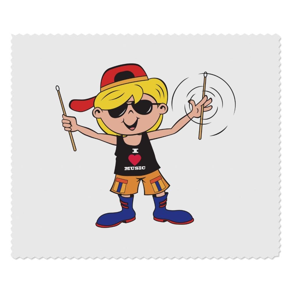 Azeeda 2 x 'Drummer boy' Microfibre Lens/Glasses Cleaning Cloths (LC00020587)