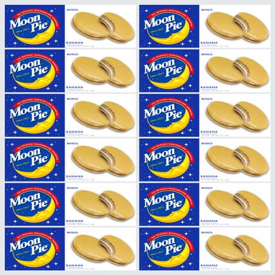 Marshmellow-Cookies  72 Count (12 Boxes, 6 Each) Individually Wrapped  Bulk Snacks for Office, Staff, Clients, Meetings, Training, Events  Wholesale Treats Case lot x 1 (Banana)