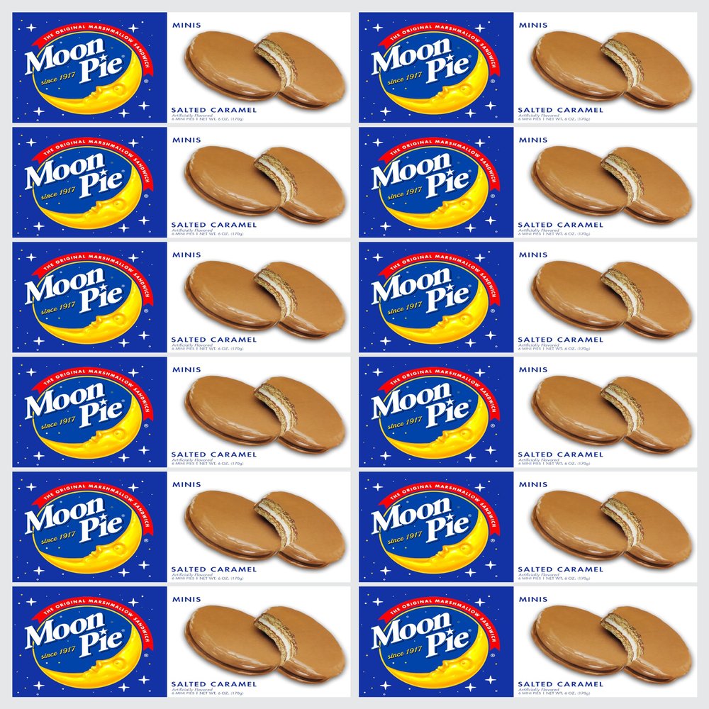 Marshmellow-Cookies  72 Count (12 Boxes, 6 Each) Individually Wrapped  Bulk Snacks for Office, Staff, Clients, Meetings, Training, Events  Wholesale Treats (Salted Caramel)