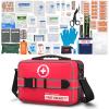 Besst Survivor 401 Piece First Aid Kit with Chest Seals -Labeled, Expandable & Mountable, Emergency Medical Kit for Home, Car, Camping & Outdoor, Waterproof Trauma Kits with Labeled Compartments view 1
