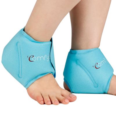 Comfytemp Ankle Ice Pack Wrap for Swelling, Plantar Fasciitis, Foot Pain Relief, FSA Eligible HSA, Gel Pack for Injuries Reusable, Hot Cold Compress for Achilles Tendonitis, Sprain Ankles, Gift, 2 Pcs