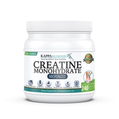 Kappa Nutrition Creatine Monohydrate Powder, Pure Amino Acid Formula, Supports Muscle Strength, Cellular Energy & Mental Focus* Gluten-Free, Keto, 2.25g per Scoop, 240 Servings, Net Wt. 1.32 LB (600g)