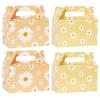 12 Pcs Daisy Flower Treat Boxes Party Supplies Hippie Daisy Flower Summer Party Favors Goodie Gift Boxes for Girls Birthday Baby Shower Wedding Decorations Retro Hippie Boho Treat Candy Box Home view 1