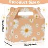 12 Pcs Daisy Flower Treat Boxes Party Supplies Hippie Daisy Flower Summer Party Favors Goodie Gift Boxes for Girls Birthday Baby Shower Wedding Decorations Retro Hippie Boho Treat Candy Box Home view 3