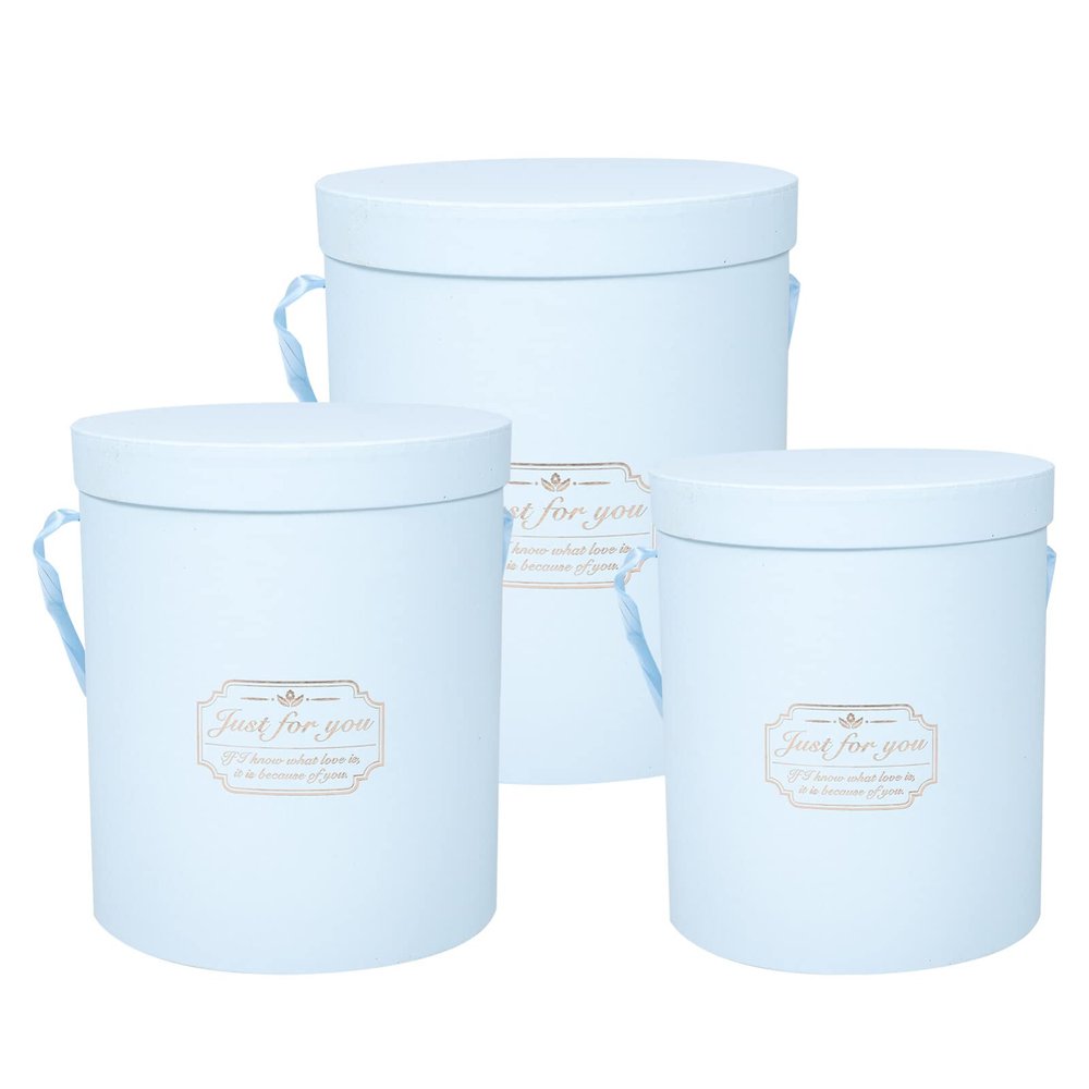 Alipis 3pcs Round Flower Boxes Decorative Packaging Buckets for Flower Arrangements Storage and Floral Designs for Valentine Day and Home Decor