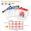 35+2 Pcs Pill Pouch Bags Zippered Pill Pouch Set with 2 Sheets Label, 7 Colors Pill Pouches for Medicine Travel Reusable Small Plastic Pill Bags for Travel/Home Daily use view 2