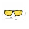 2023 Wrap Around Yellow Bifocal Safety Glasses for Men and Women for Night Driving and Riding Trendy Anti-glare (black yellow, 2.75, multiplier_x) view 4