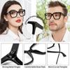 WEMOOTANTS Oversized Black 2.25 Reading Glasses for Women Men Large Square Readers 1.0 1.25 1.5 1.75 2.0 2.25+ 2.5 2.75 3.0 3.5 view 3
