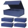 Aimyoo Navy Blue Magnetic Gift Boxes with Lids 10.5x7x3 in, Medium Bridesmaid Groomsman Proposal Box, Rectangle Collapsible Box for Present Graduation Birthday Storage 5 Pack view 1
