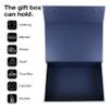 Aimyoo Navy Blue Magnetic Gift Boxes with Lids 10.5x7x3 in, Medium Bridesmaid Groomsman Proposal Box, Rectangle Collapsible Box for Present Graduation Birthday Storage 5 Pack view 4
