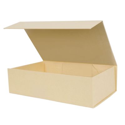 Aimyoo Striped Brown Collapsible Gift Box with Magnetic Closure Lids 10.5x7x3 in, Medium Bridesmaid Groomsman Proposal Boxes, Rectangle Present Box for Graduation Birthday Storage (1 Pack)