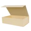 Aimyoo Striped Brown Collapsible Gift Box with Magnetic Closure Lids 10.5x7x3 in, Medium Bridesmaid Groomsman Proposal Boxes, Rectangle Present Box for Graduation Birthday Storage (1 Pack) view 1