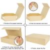 Aimyoo Striped Brown Collapsible Gift Box with Magnetic Closure Lids 10.5x7x3 in, Medium Bridesmaid Groomsman Proposal Boxes, Rectangle Present Box for Graduation Birthday Storage (1 Pack) view 3